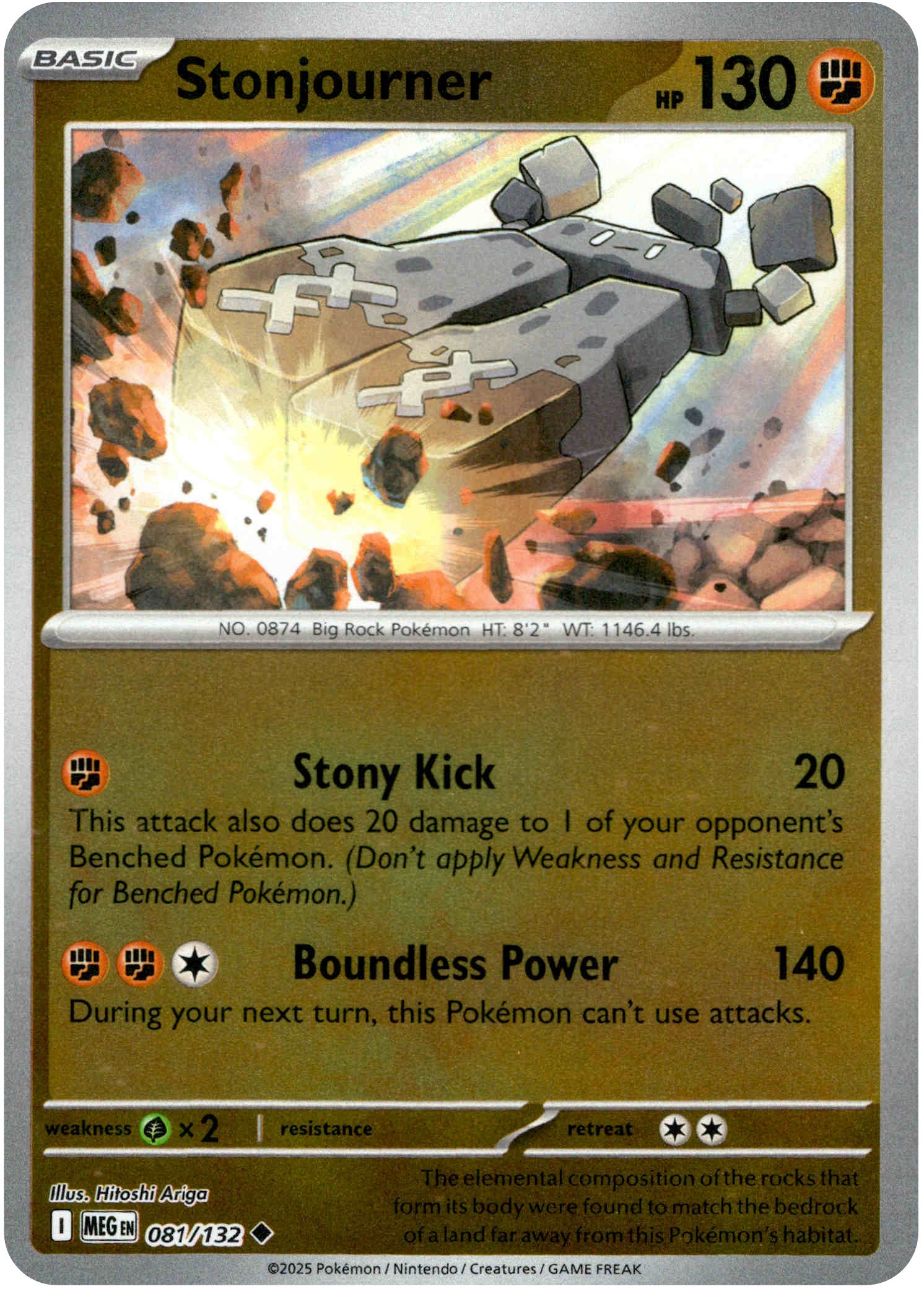 Stonjourner - 081/132 - Mega Evolution - Reverse Holo