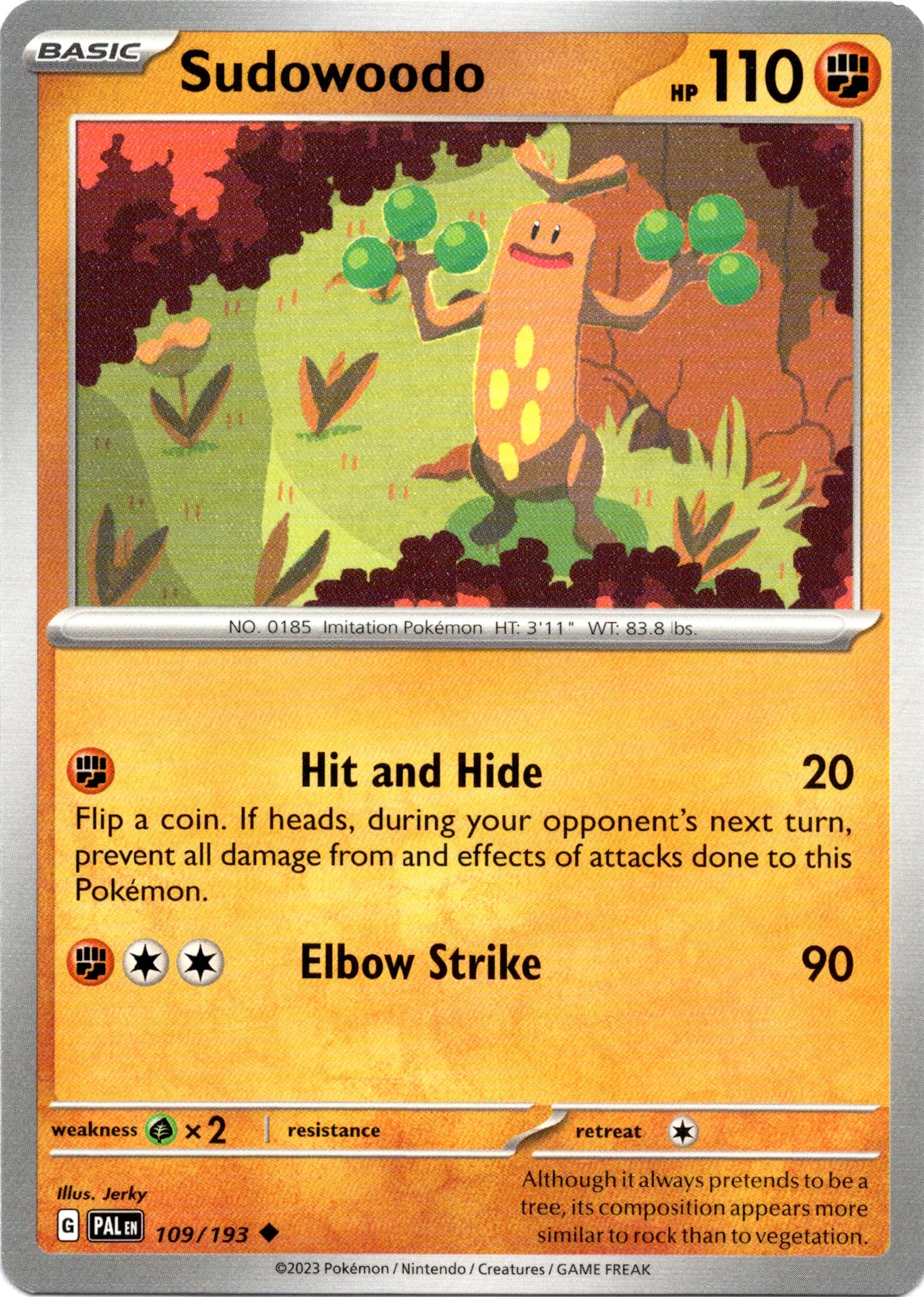 Sudowoodo - 109/193 - Paldea Evolved