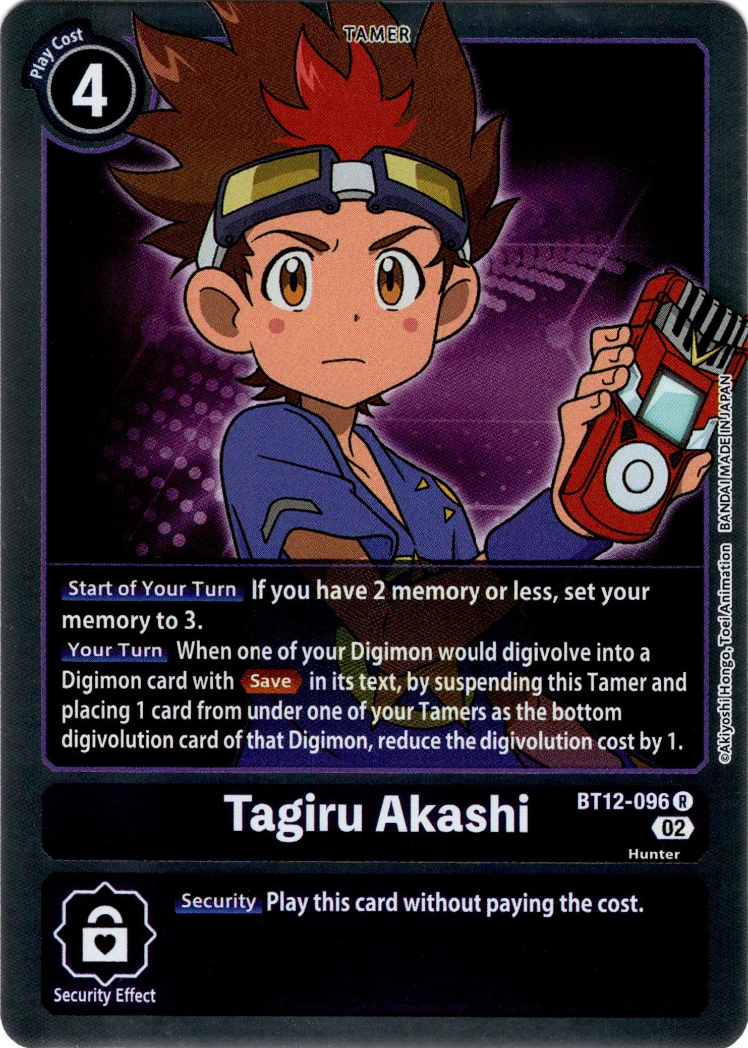 Tagiru Akashi - BT12-096 R - Across Time - Foil
