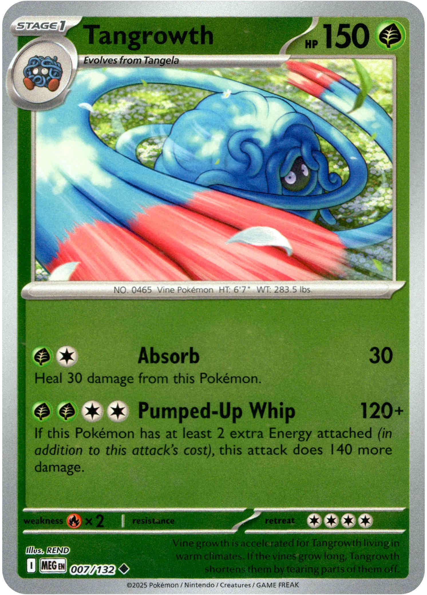 Tangrowth - 007/132 - Mega Evolution - Reverse Holo
