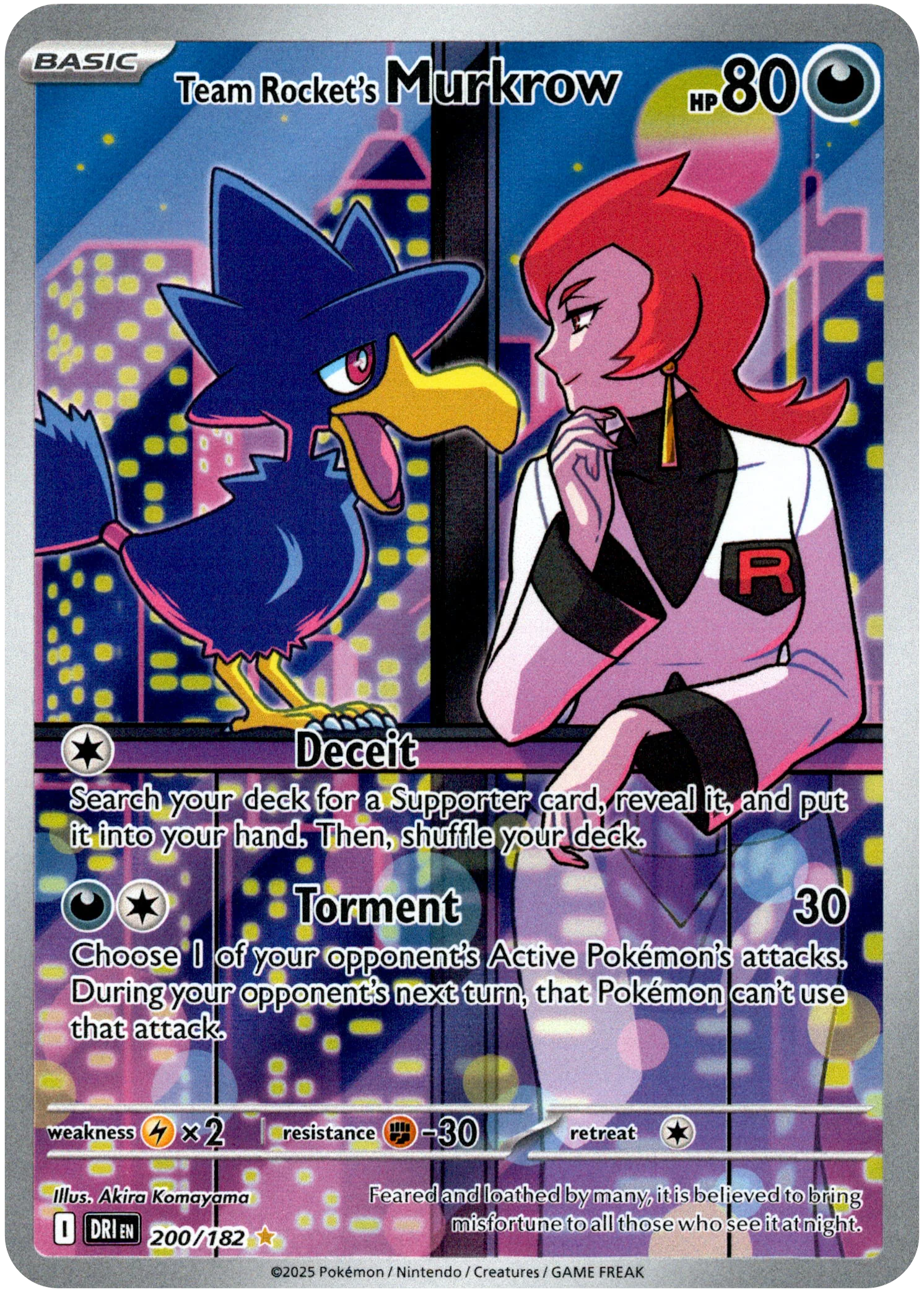 Team Rocket's Murkrow - 200/182 - Destined Rivals - Holo