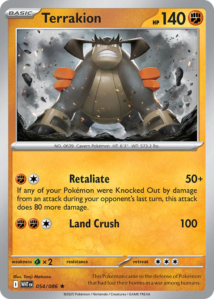 Terrakion - 054/086 - White Flare - Holo