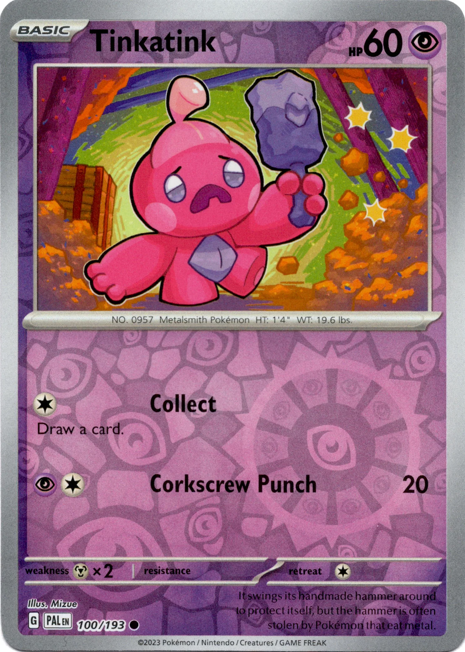 Tinkatink - 100/193 - Paldea Evolved - Reverse Holo