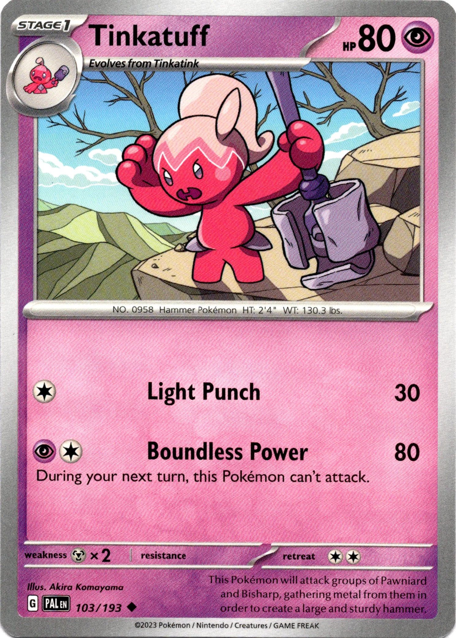 Tinkatuff - 103/193 - Paldea Evolved