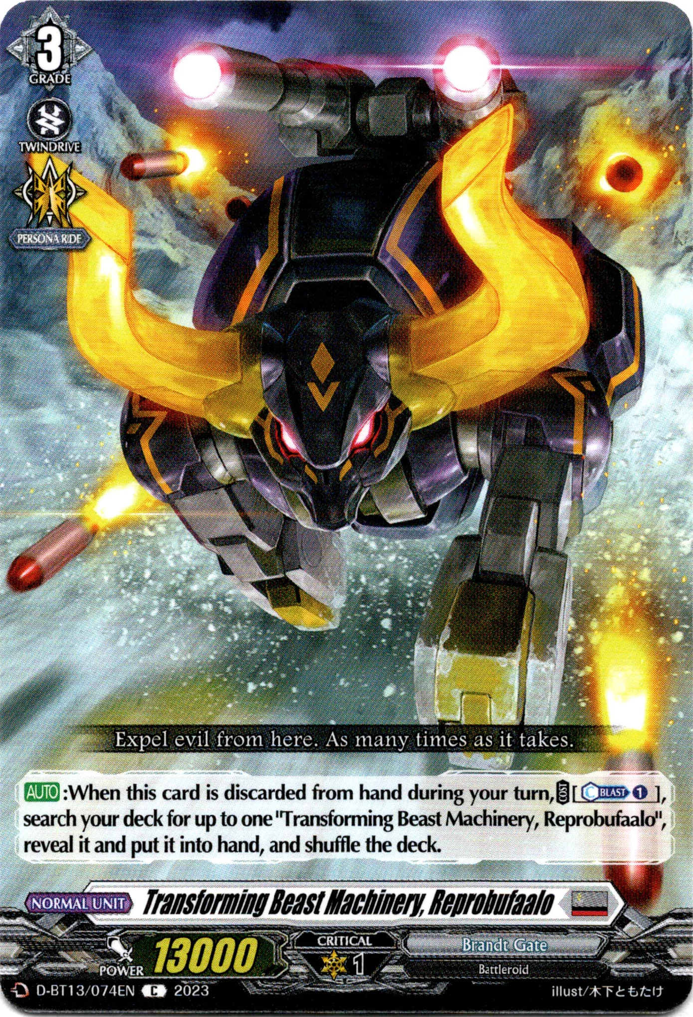 Transforming Beast Machinery, Reprobufaalo - D-BT13/074EN - Flight of Chakrabarthi