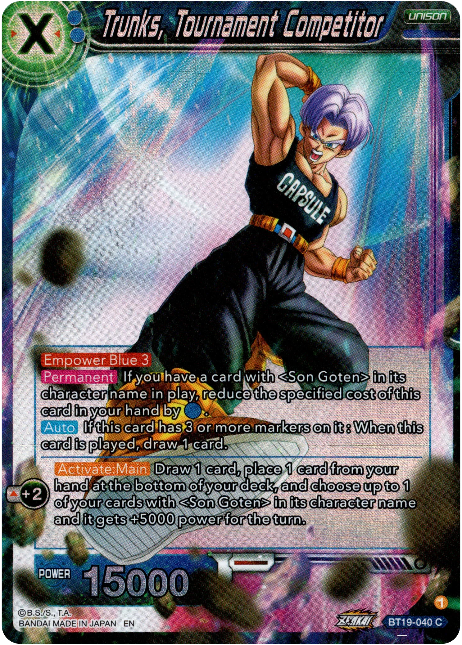 Trunks, Tournament Competitor - BT19-040 - Fighter's Ambition - Foil