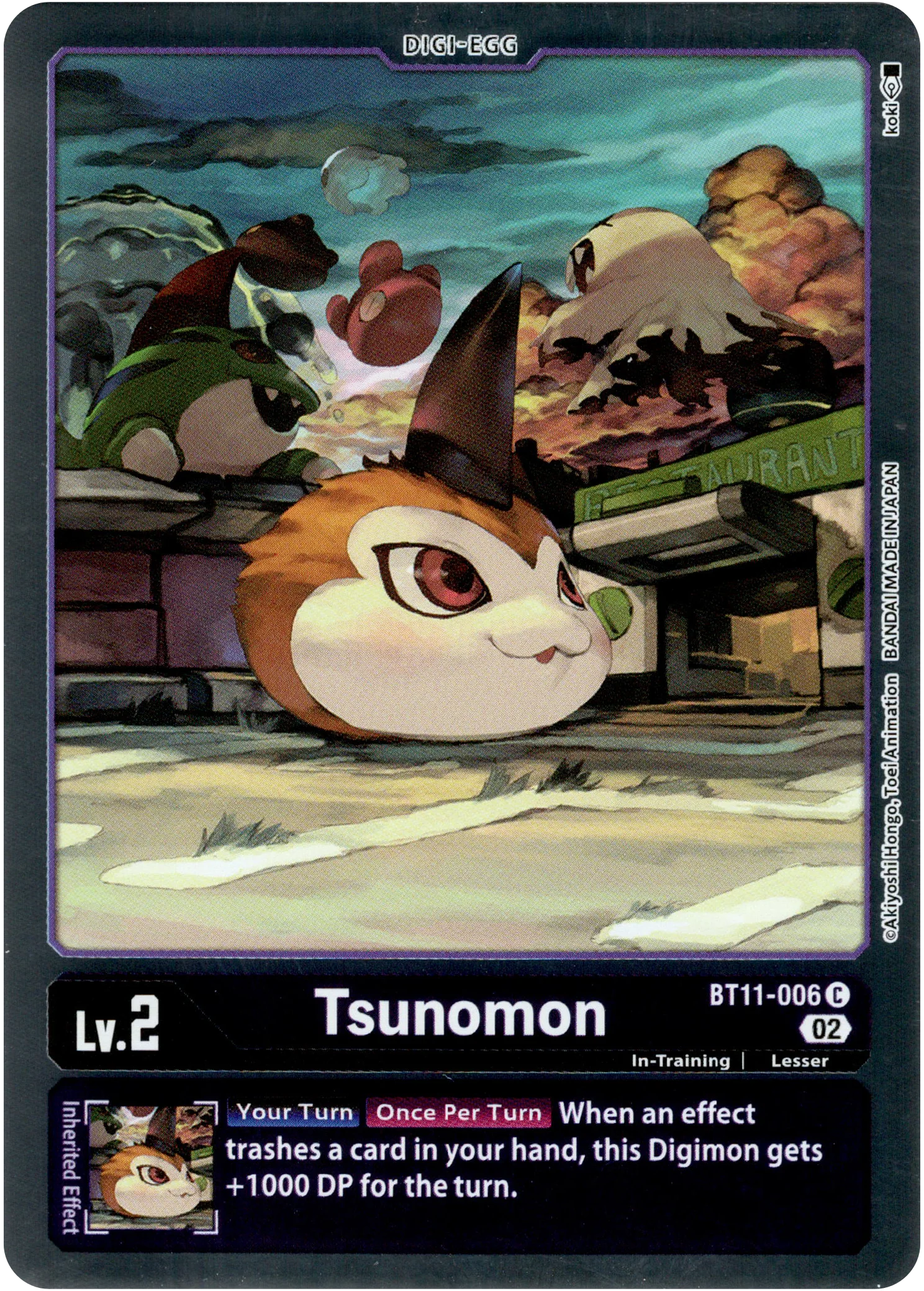 Tsunomon - BT11-006 C - Dimensional Phase - Foil