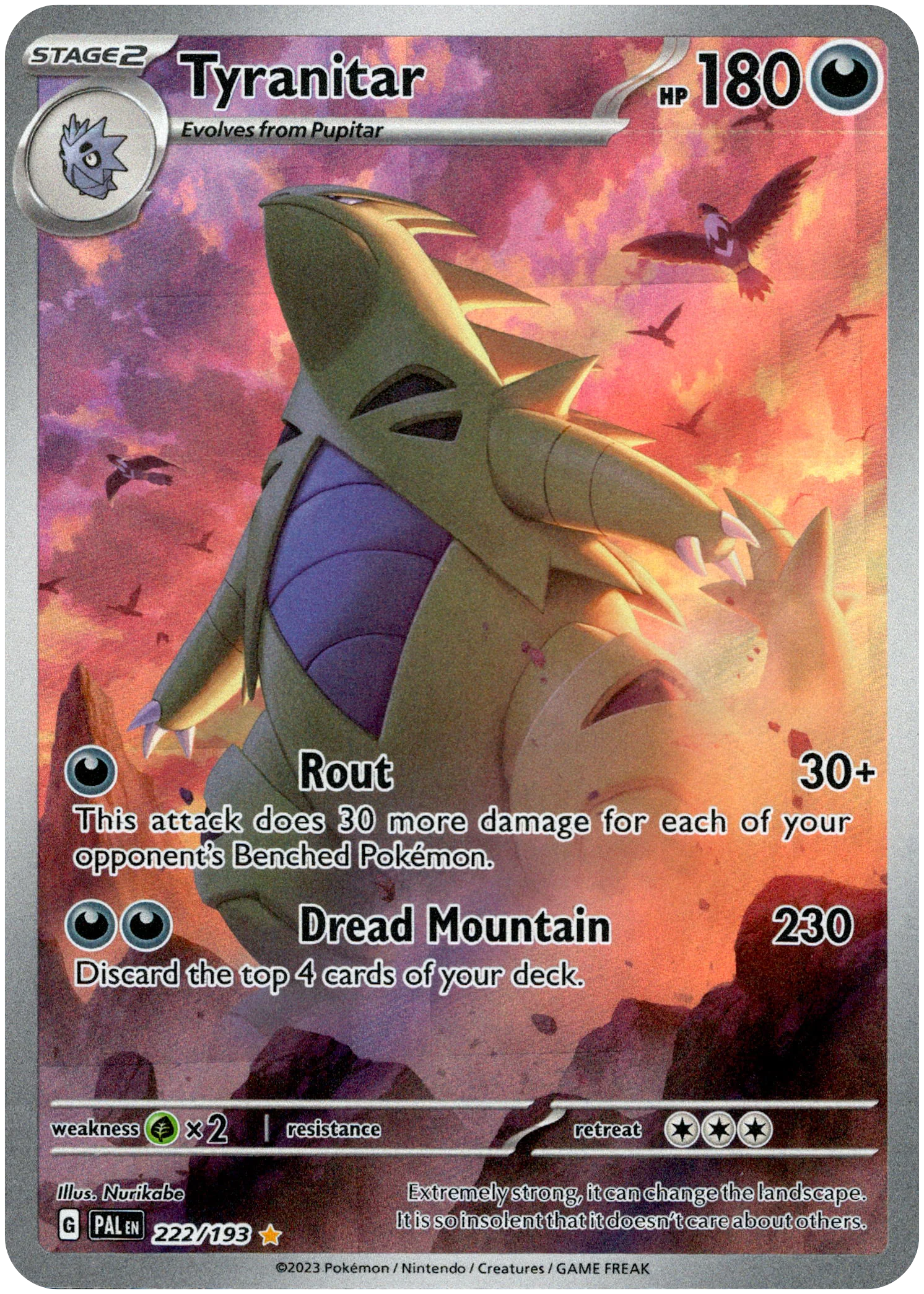 Tyranitar - 222/193 - Paldea Evolved - Holo