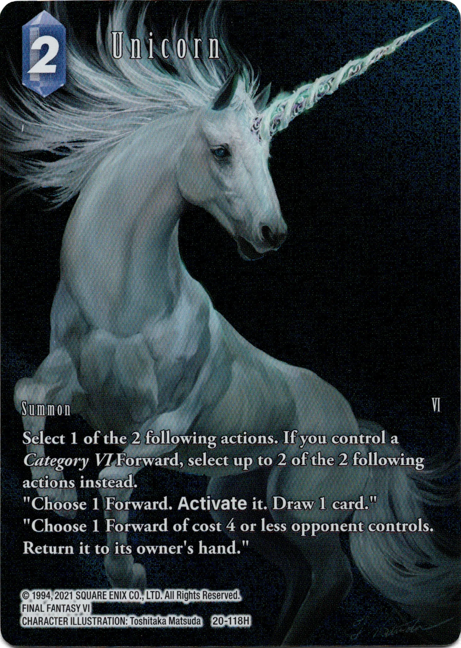 Unicorn Full Art - 20-118H - Dawn of Heroes - Foil