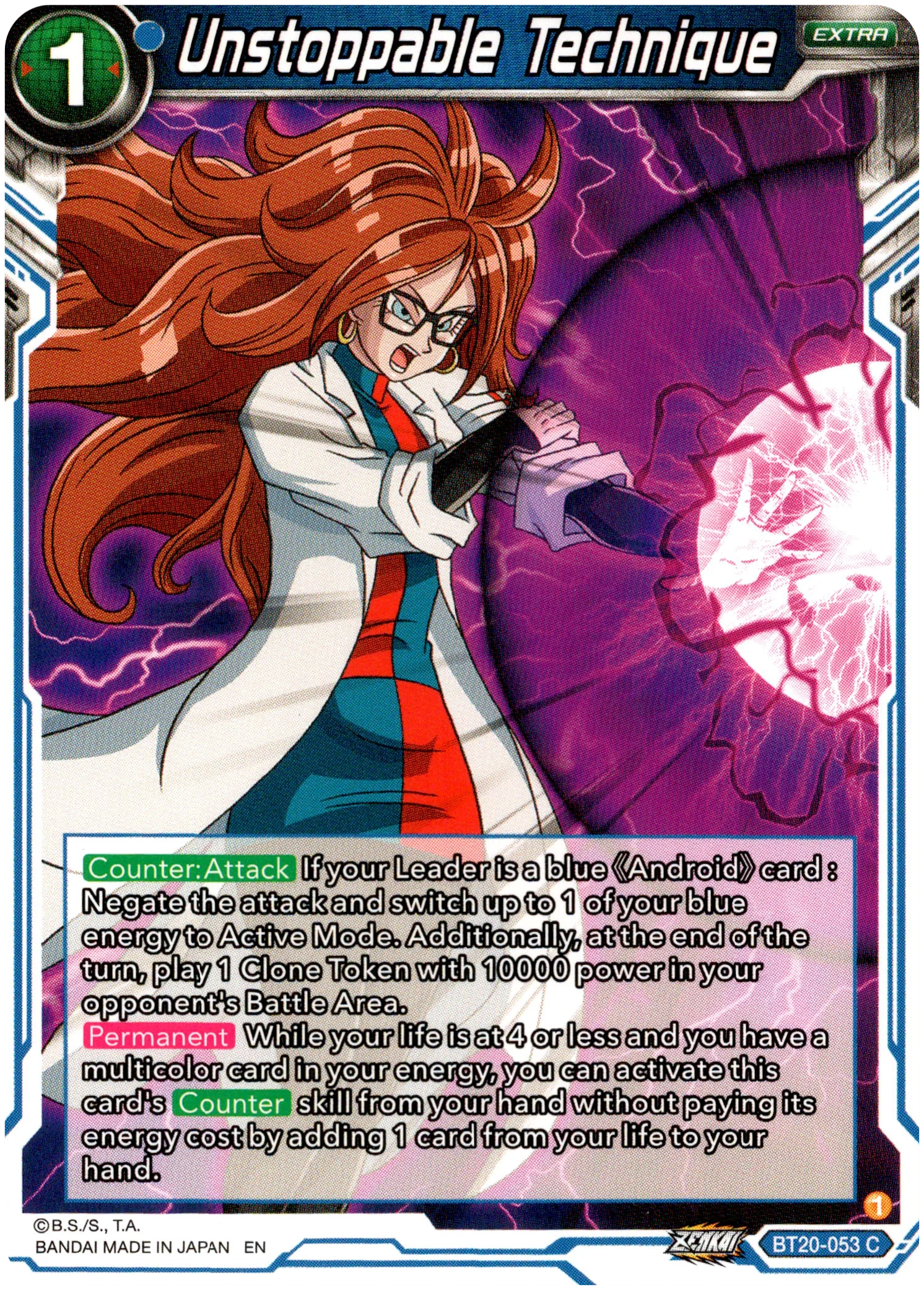 Unstoppable Technique - BT20-053 C - Power Absorbed