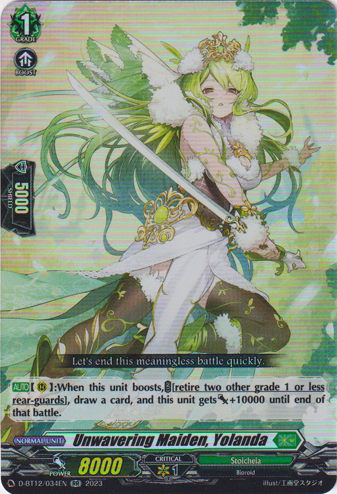 Unwavering Maiden, Yolanda - D-BT12/034EN - Evenfall Onslaught