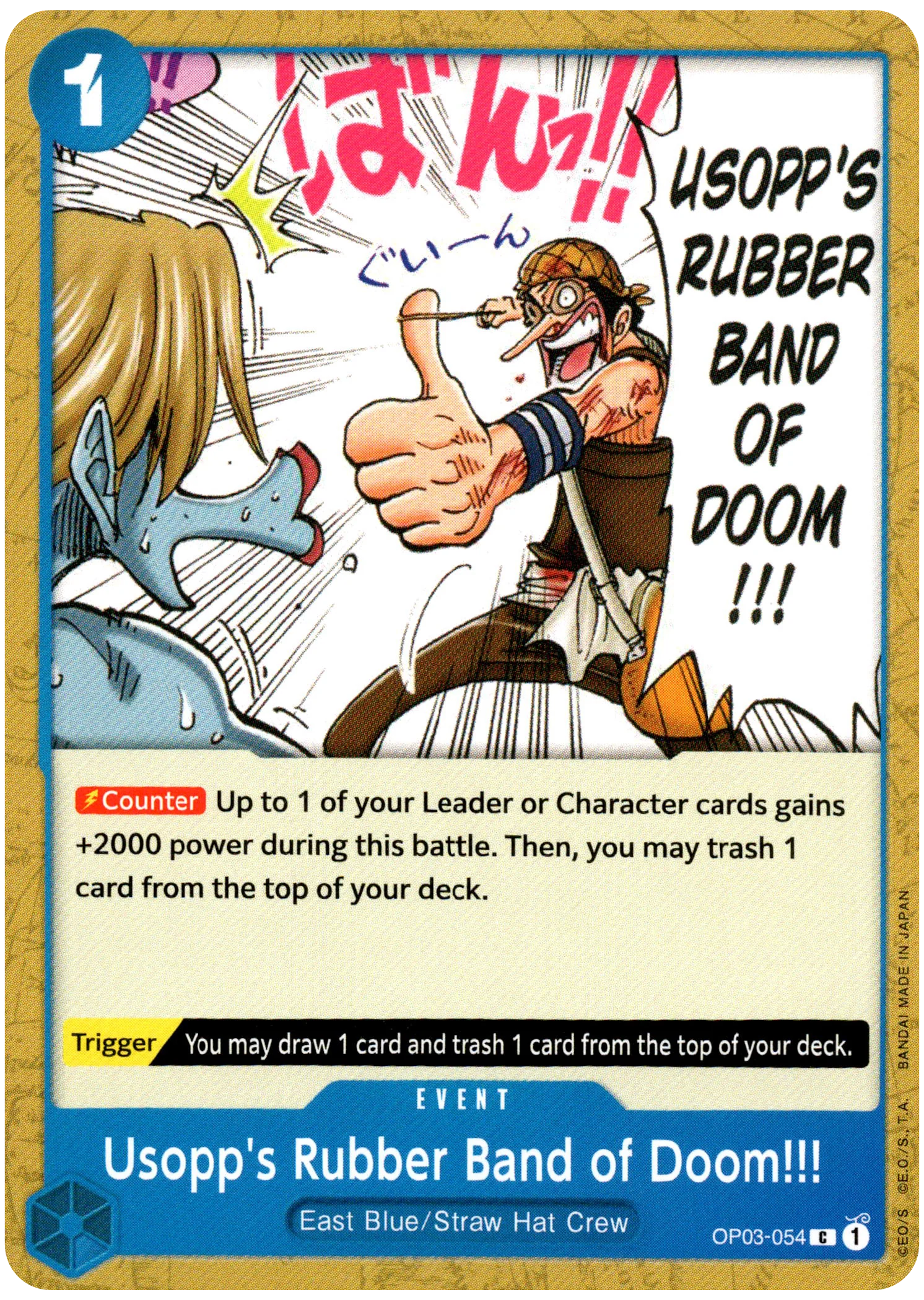 Usopp's Rubber Band of Doom!!! - OP03-054 C - Pillars of Strength