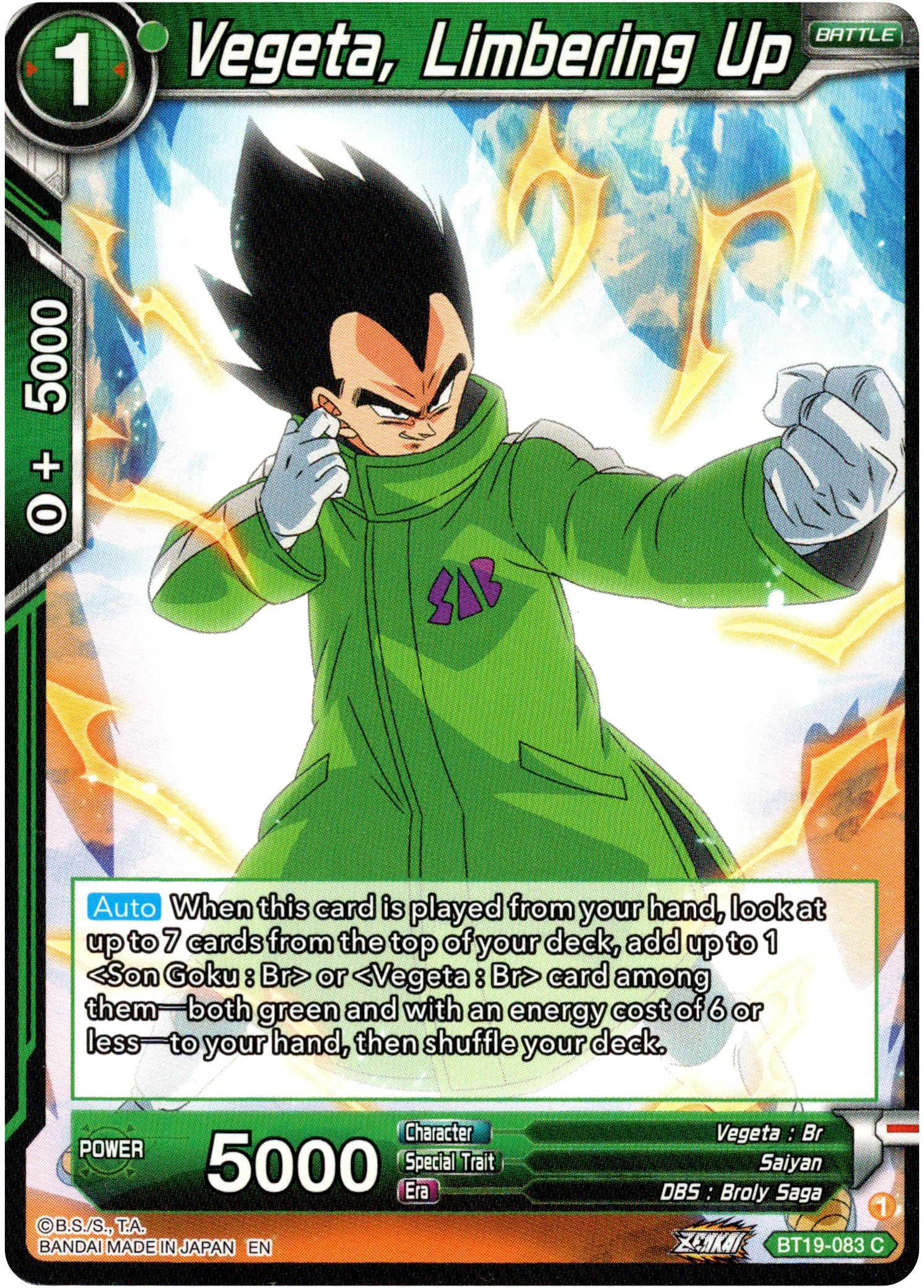 Vegeta, Limbering Up - BT19-083 - Fighter's Ambition
