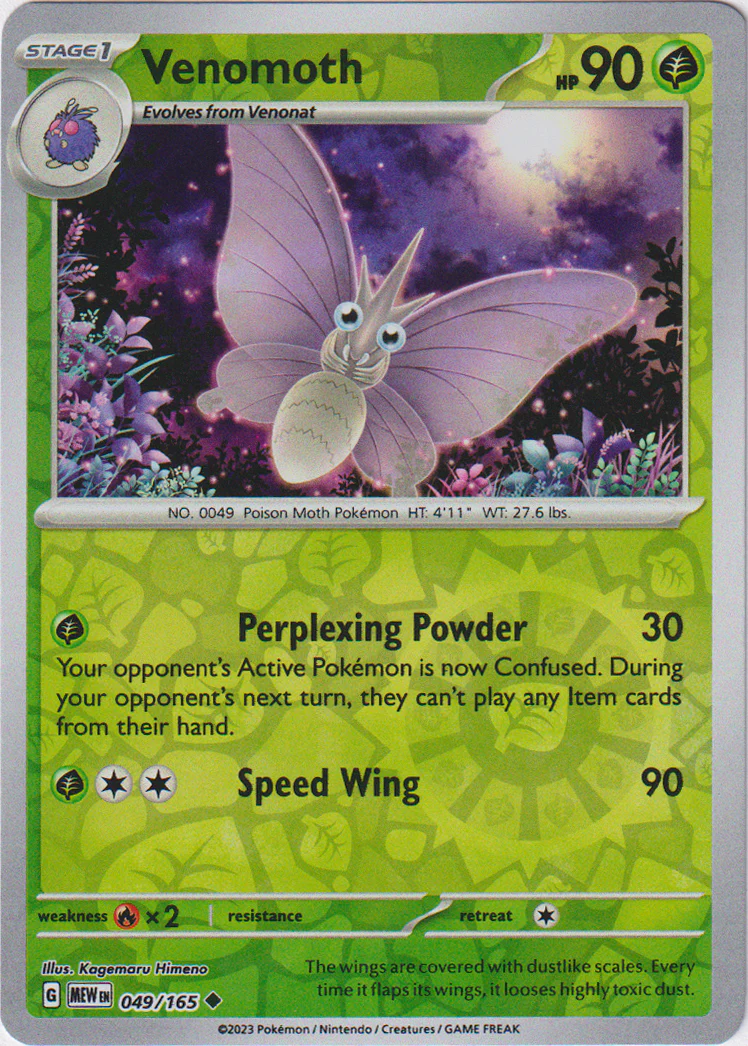 Venomoth - 049/165 - Scarlet & Violet 151 - Reverse Holo
