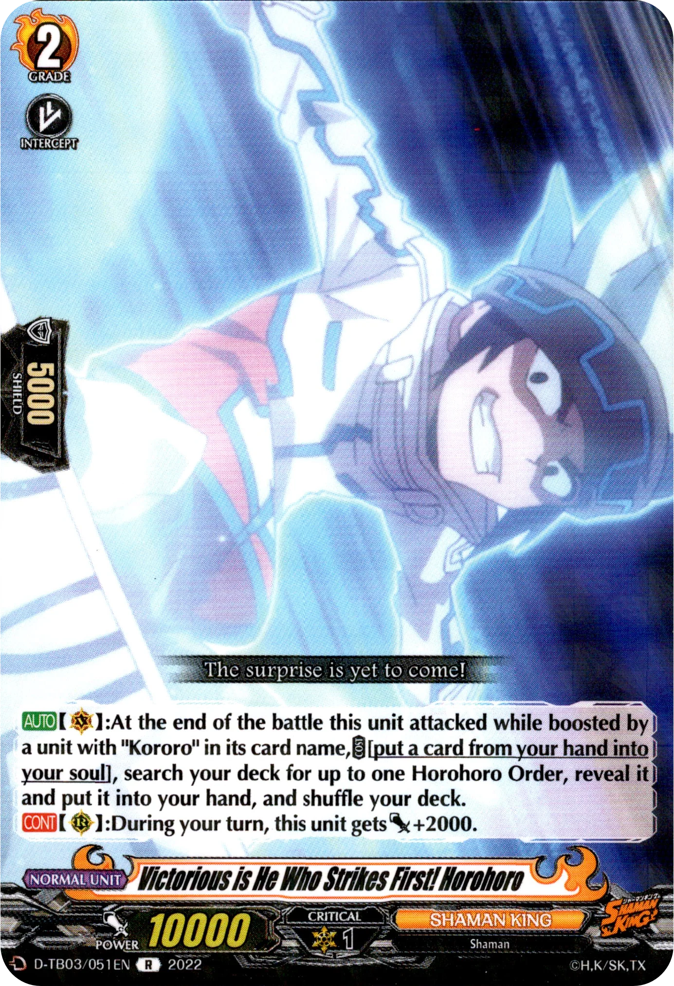 Victorious is He Who Strikes First! Horohoro - D-TB03/051EN - Shaman King
