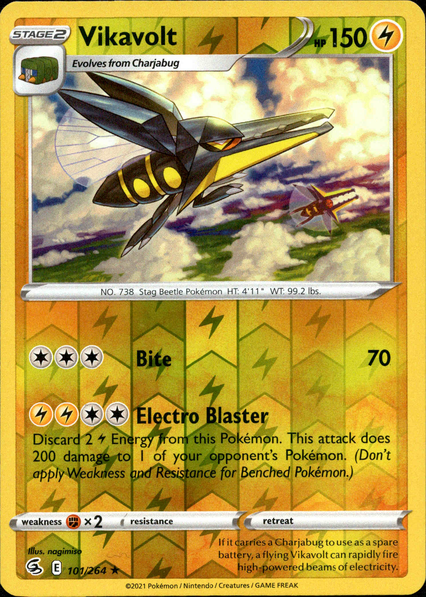 Vikavolt - 101/264 - Fusion Strike - Reverse Holo