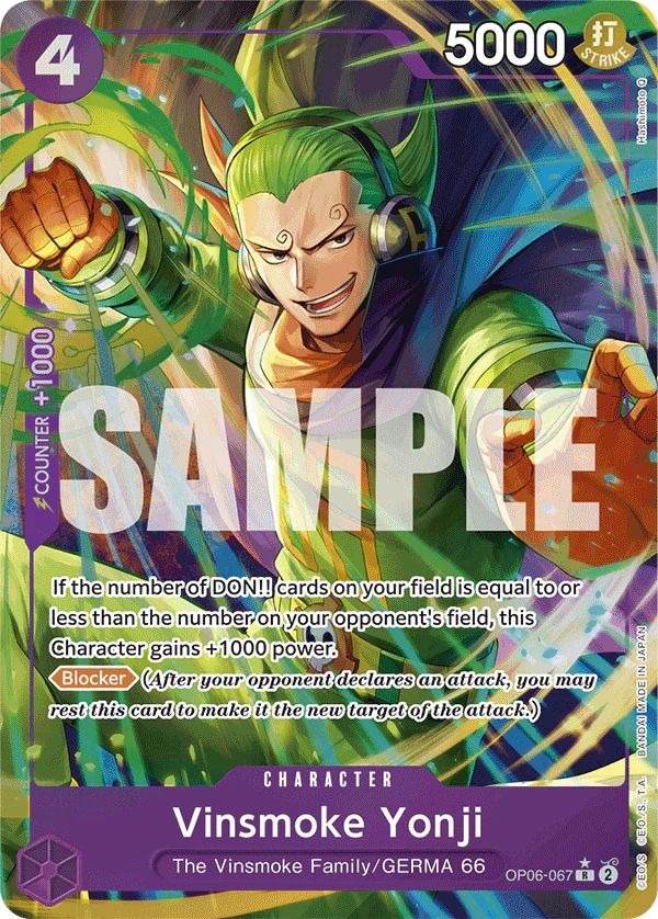 Vinsmoke Yonji Alternate Art - OP06-067 R - The Best - Foil