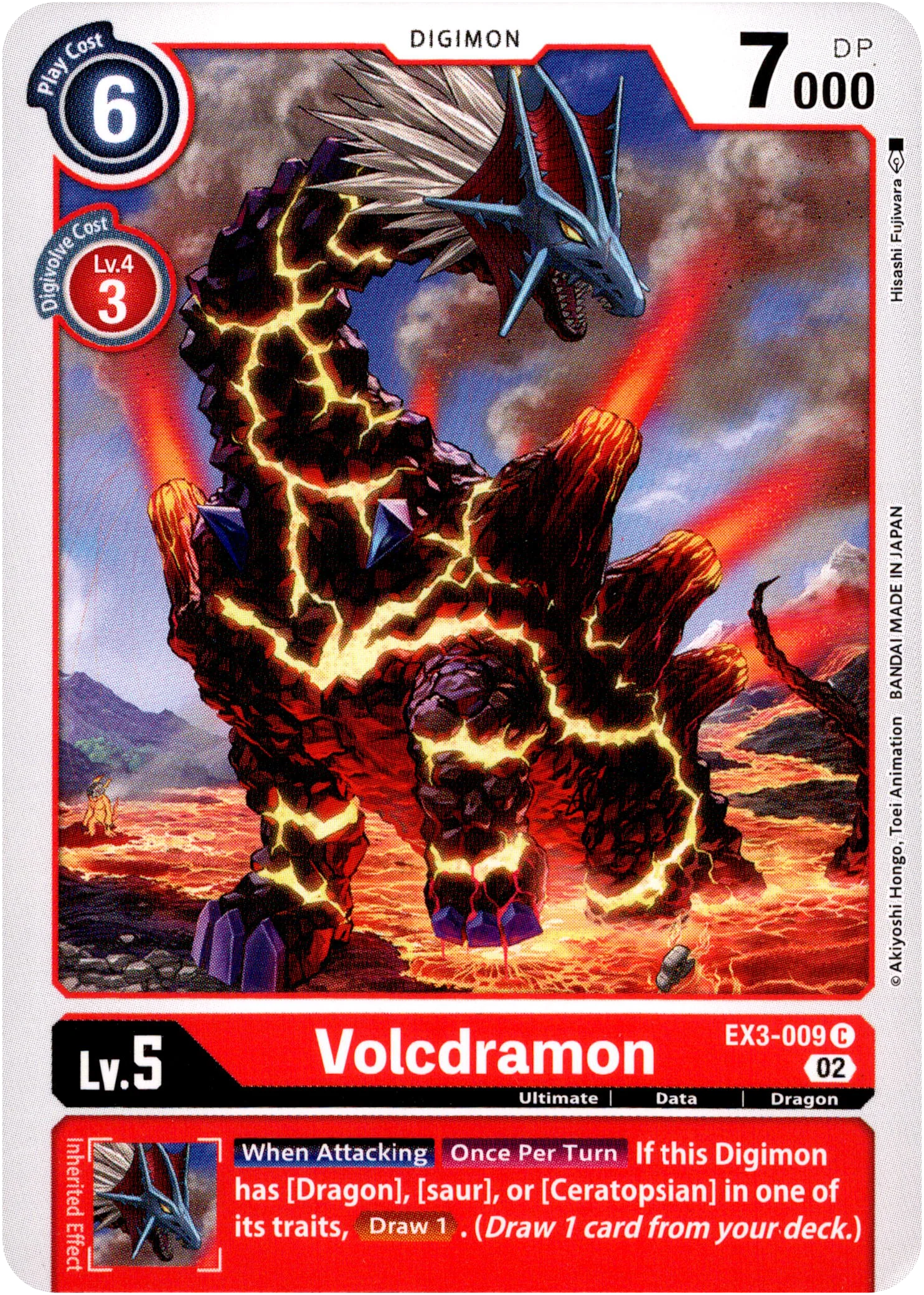 Volcdramon - EX3-009 C - Draconic Roar