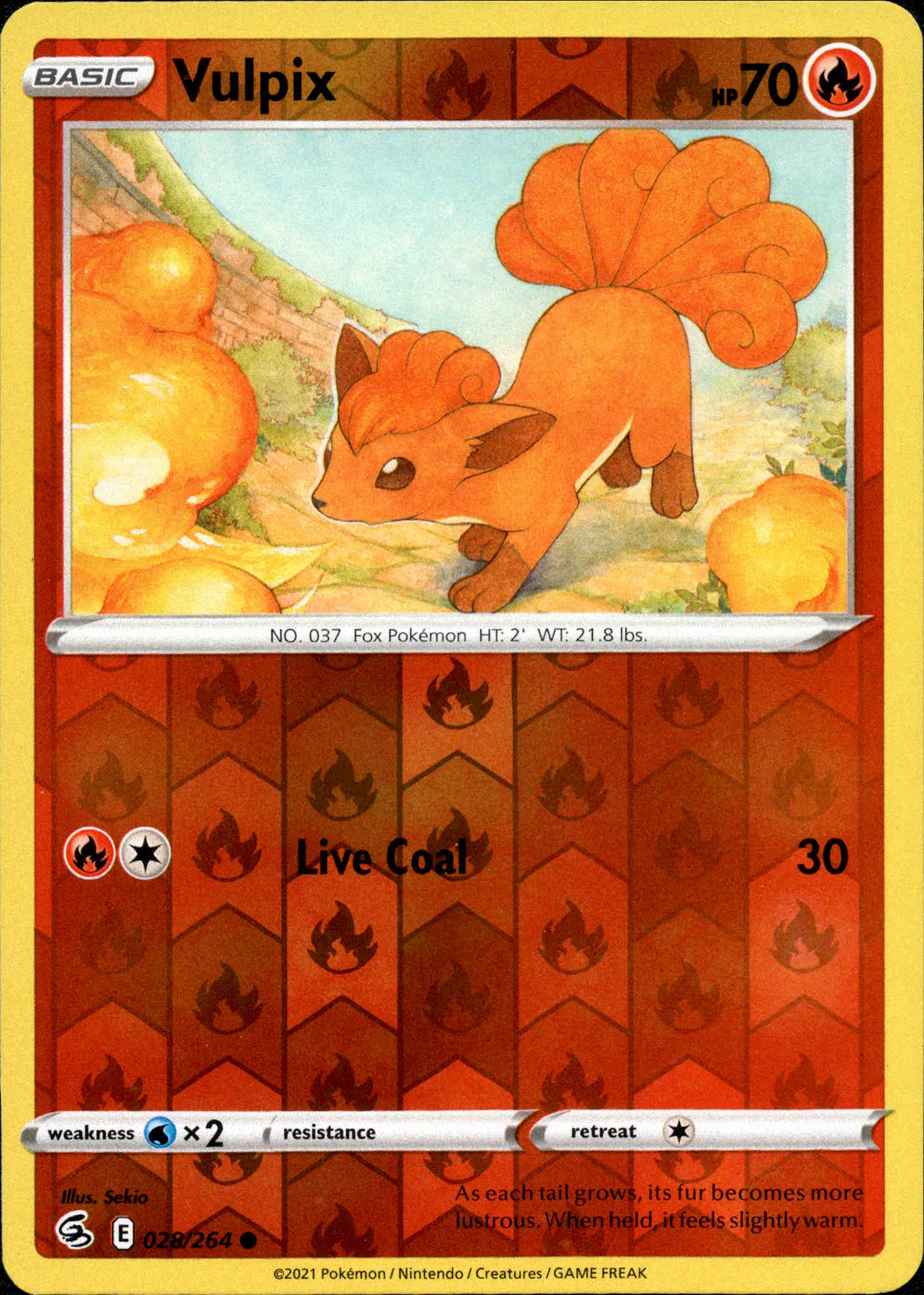 Vulpix - 028/264 - Fusion Strike - Reverse Holo
