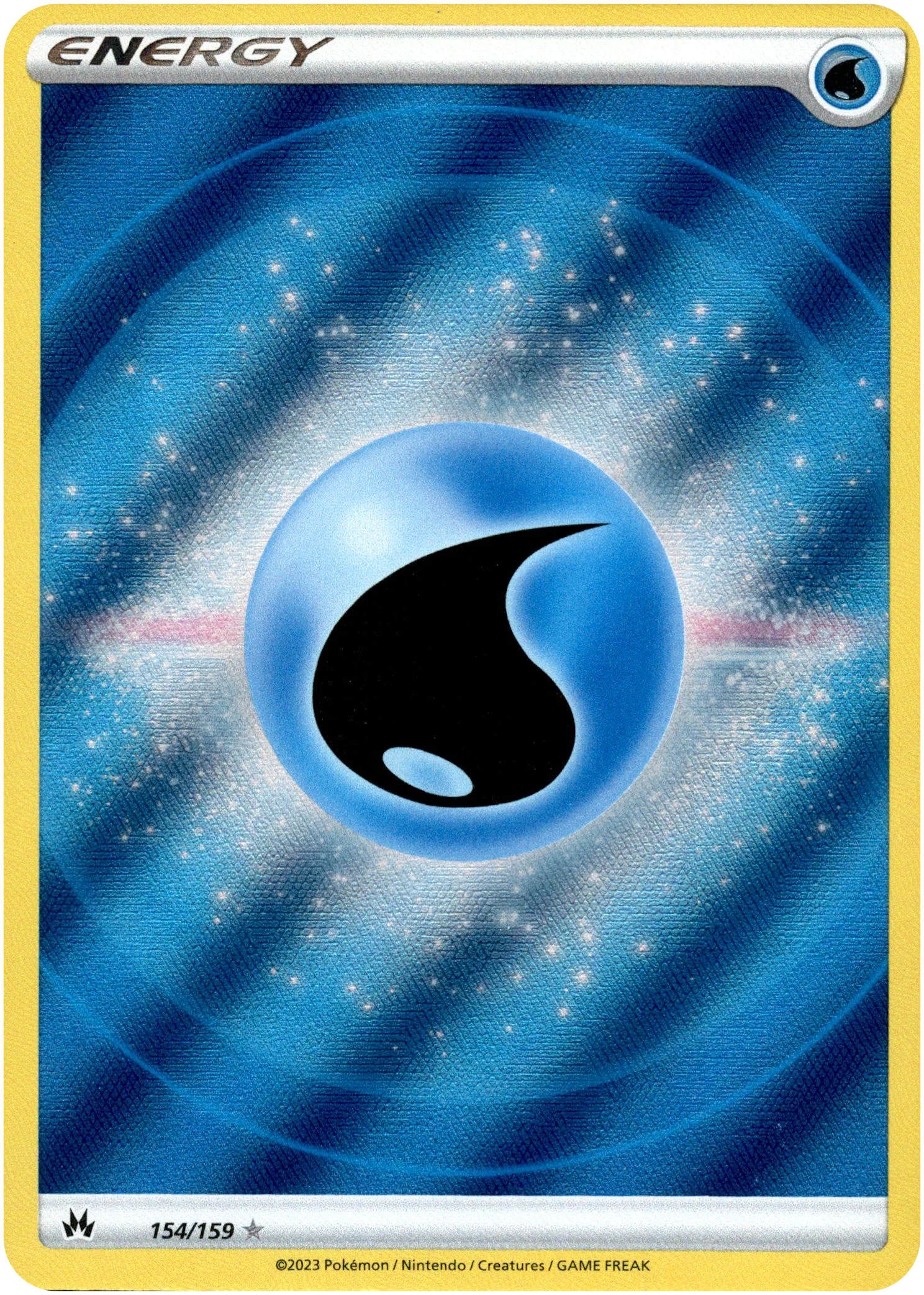 Water Energy Full Art - 154/159 - Crown Zenith - Holo