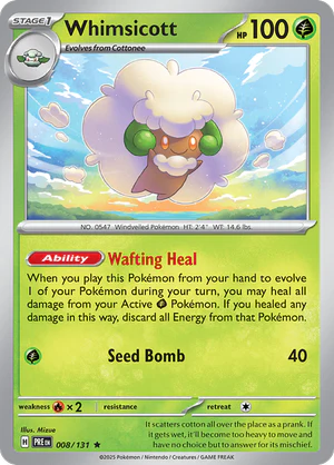 Whimsicott - 008/131 - Prismatic Evolutions - Holo