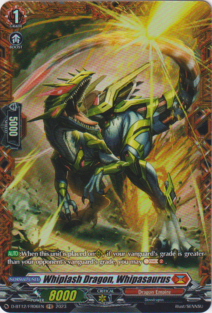 Whiplash Dragon, Whipasaurus - D-BT12/FR06EN - Evenfall Onslaught