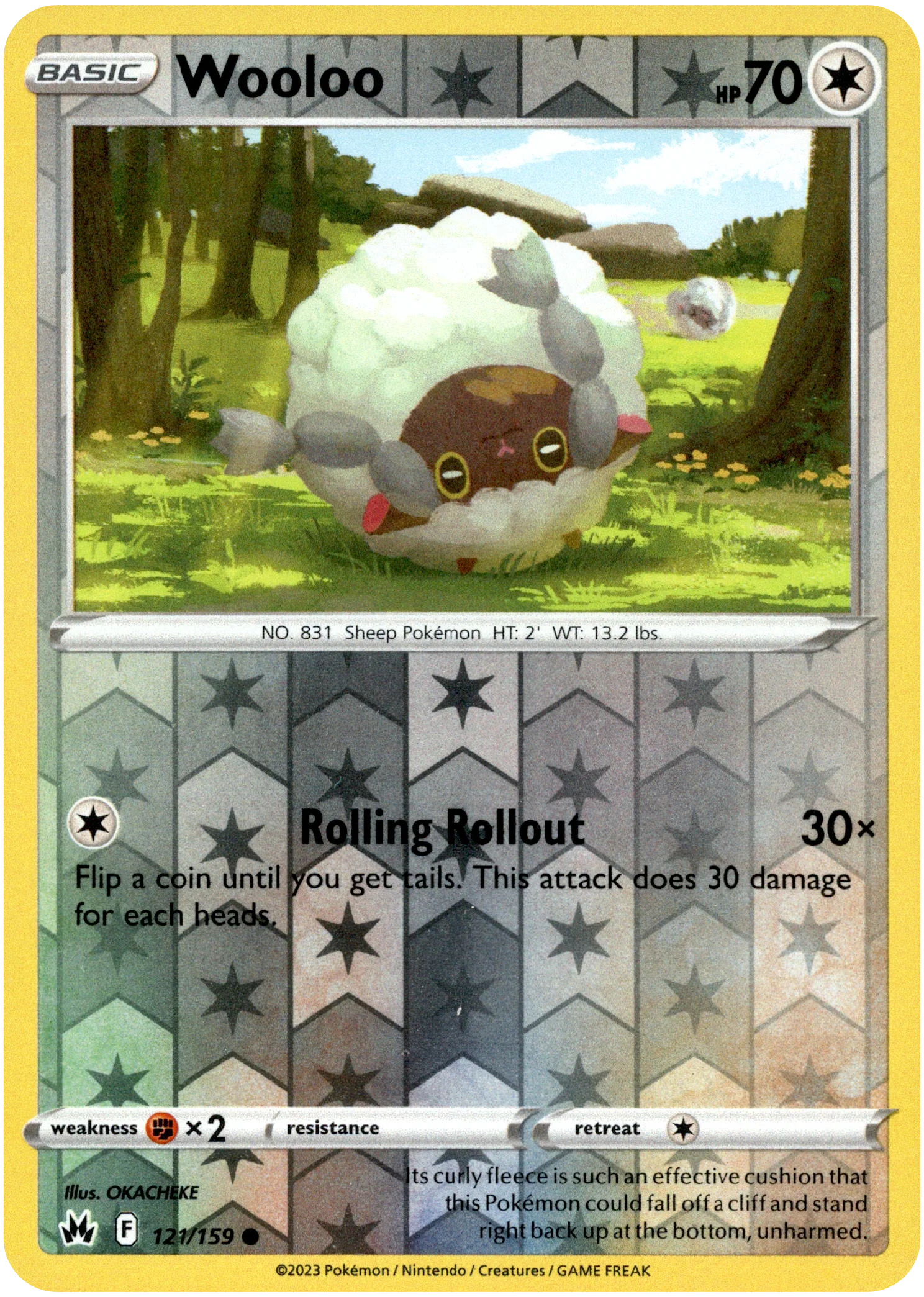 Wooloo - 121/159 - Crown Zenith - Reverse Holo