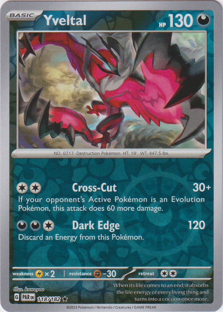 Yveltal - 118/182 - Paradox Rift - Reverse Holo
