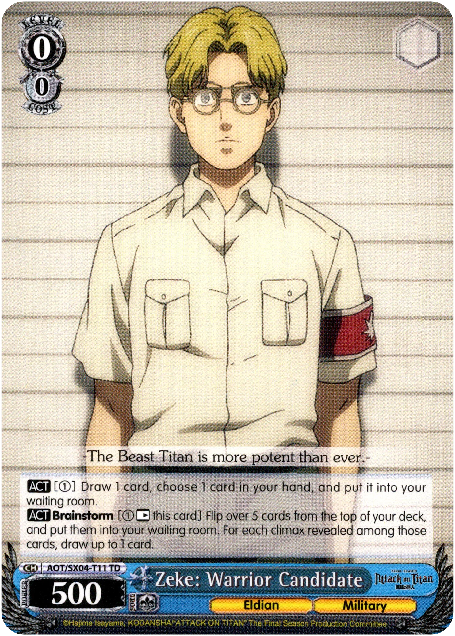 Zeke: Warrior Candidate - AOT/SX04-T11 TD