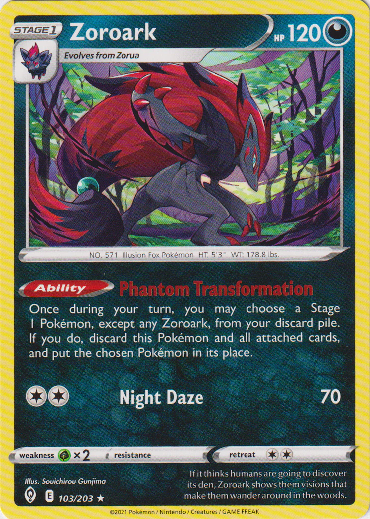 Zoroark - 103/203 - Evolving Skies - Non Holo