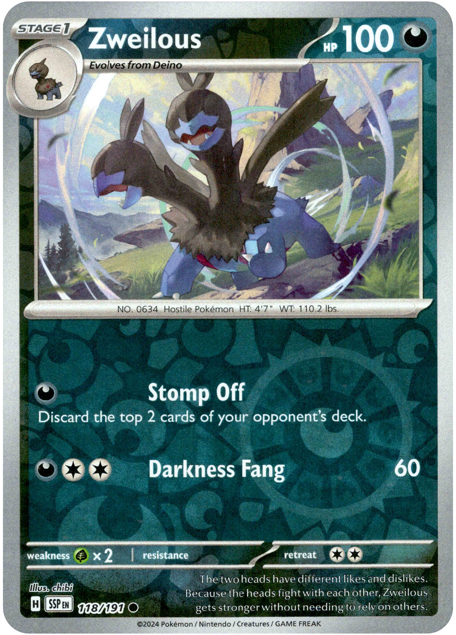 Zweilous - 118/191 - Surging Sparks - Reverse Holo